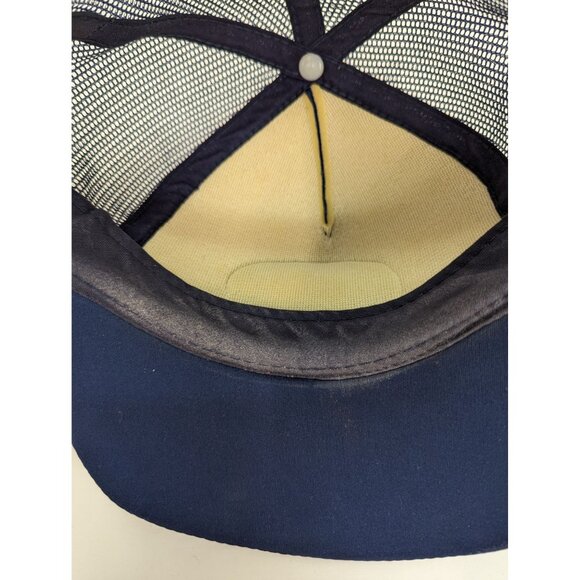 Captain Embroidered Logo with Scrambled Eggs Men Blue Mesh Back Snapback Cap Hat - Picture 8 of 9